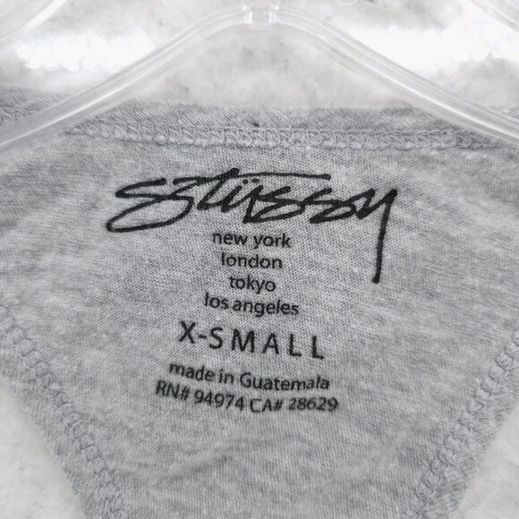 STUSSY Irie Roots Heather Gray Tank Top Women's XS - Misshapen - Picture 4 of 4